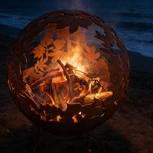 Özel Boyutlu Yuvarlak Demir Aile Tipi Dış Mekan Karbon Çelik Ateş Çukuru Evler İçin İdeal - Product Image 2