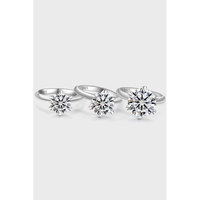 Bague en Moissanite en Argent Sterling Plaqué Platine S925, Sertissage à Six Griffes, Bijoux de Niche Haut de Gamme, Vente en Gros, Cadeaux