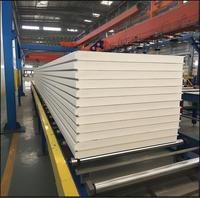 Panel Sandwich EPS Terisolasi Tahan Lama, Ringan, dengan Isian Rock Wool/Glass Wool/PIR/PUR untuk Dinding di Area Angin Kencang di Pantai