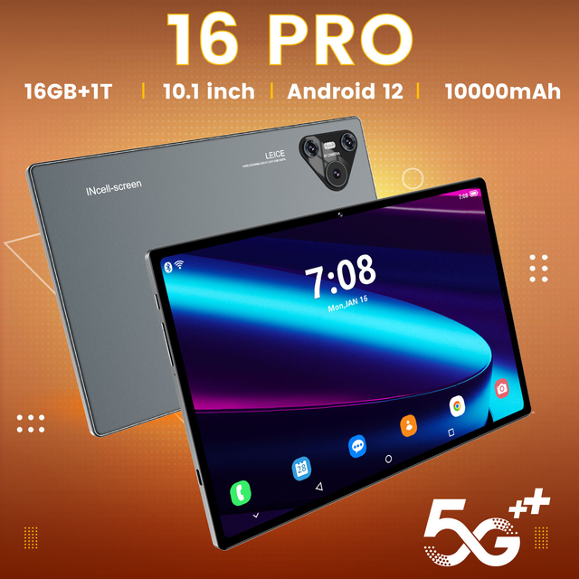 Factory Direct Sale 16 Pro Tablet 10.1 Inch HD 5G Dual Sim Business Android Touch Tablet PC Portable Laptop with Keyboard Mouse