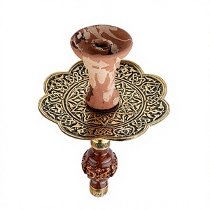 Cachimba al por mayor estilo Khalil Mamoon egipcia, hecha a mano en latón y madera - Set completo Shika Amazonia - Product Image 6