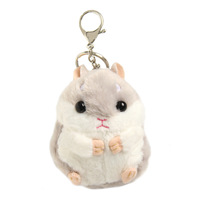 Porte-clés en peluche hamster adorable, best-seller en gros, pendentif animal de dessin animé en peluche pour sac à main, sac à dos, décoration, cadeau de mariage