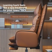 Chaise de bureau confortable en tissu, design ergonomique, dossier inclinable, base en acier à cinq branches, appui-tête réglable en hauteur