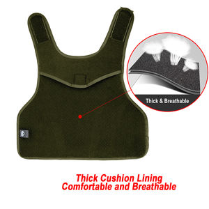 Chaleco Táctico Balístico Doble Protección, Ocultable, Verde, de Nailon/Poliéster, Ajustable, con Sistema Molle - Product Image 5