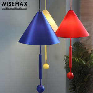 WISEMAX FURNITURE Nordic plafoniera lampadario a forma di cono lampade a sospensione colorate <span class=keywords><strong>soggiorno</strong></span> <span class=keywords><strong>LED</strong></span> luce decorativa calda - Product Image 2