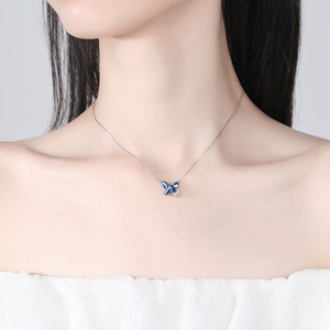 Fashion Women S925 Sterling Pendant <strong>Mother</strong> and <strong>Daughter</strong> <strong>Jewellery</strong> Butterfly Necklace Silver Womens <strong>Jewellery</strong> - Product Image 5