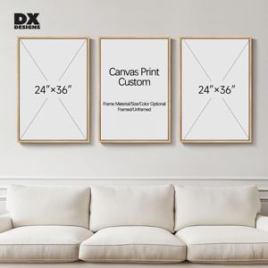 ดีเอ็กซ์ ดีไซน์ส์ ภาพวาดบนผ้าใบกรอบรูป<span class=keywords><strong>ดอกไม้</strong></span>หลากสีสัน วาดด้วยมือ - ของตกแต่งผนังห้องนั่งเล่นสไตล์โมเดิร์น - Product Image 4