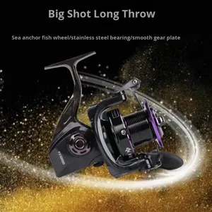 <span class=keywords><strong>Moulinet</strong></span> de pêche en métal avec roulement en acier inoxydable, transmission fluide pour lancer à longue distance, utilisation à droite, pêche en mer - Product Image 1