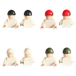すぐに発送可能 小さな粒子ビルディングブロック人形帽子 Mocパーツ 各種ヘルメット帽子 シティプロフェッショナルアクセサリー DIY - Product Image 2