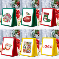 Sacs en papier kraft recyclables de différents styles pour cadeaux de Noël et emballages artisanaux, avec poignées Flexiloop, pour le shopping et l'emballage de bougies