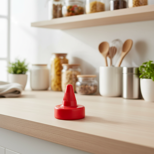 Bouchon à <span class=keywords><strong>vis</strong></span> anti-déversement en plastique PP de 38 mm pour bouteille de sauce tomate, facile à ouvrir, pour bouteille souple - Product Image 5