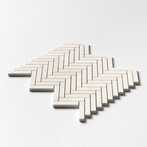 Gnt phòng tắm hiện đại máy bay phản lực nước xương cá bằng đá cẩm thạch nhìn Gạch Mosaic tráng men cho trang trí nội thất với giá thấp - Product Image 3