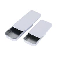 10g 15g 20g noir argent blanc rose or petit métal carré boîte en fer blanc baume à lèvres diapositive menthe boîte en fer blanc emballage à vendre