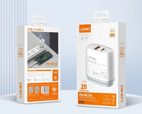 LDNIO Q229 PD 20W USB QC3.0 Chargeur rapide portable Chargeur de bureau pour téléphone portable de voyage Chargeur rapide mural US EU UK Plug