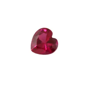 Chất Lượng Cao Tuyệt Vời Cắt Hình Trái Tim Tổng Hợp Ruby 5 # Đá