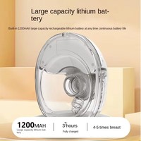 Tire-lait électrique ultra-fin tout-en-un portable en silicone avec écran LED et 4 modes de succion pour bébé