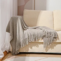 2024 Art Déco Polyester Coton Tricoté Jette Couvertures Populaires pour Canapés et Chaises