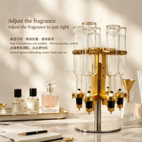 Bouteilles de parfum en verre Golden Circle Color Bulk de 375 ml et 500 ml, support de présentation pour huiles parfumées, entonnoir, distributeur de parfum en verre