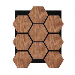 Panneau mural acoustique insonorisant moderne hexagonal, populaire, décoratif, bloquant le son - Product Image 1