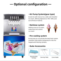 Commerciële 3+2 smaken yoghurt softijsmachine verticaal automatisch nieuw