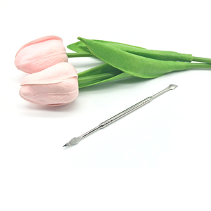 ที่ดันหนังกำพร้าแบบมืออาชีพ ปลายสองด้าน พร้อมที่ตัดขอบตรง ทำจากสแตนเลส สำหรับทำเล็บ - Product Image 2