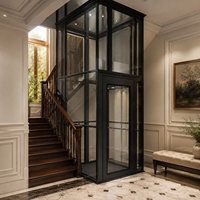 Ascenseur vertical en verre certifié CE sur mesure pour villa, pour la mobilité domestique dans les maisons de luxe privées