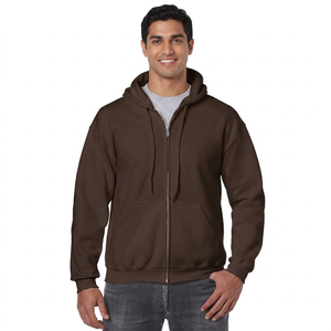 Sudadera con capucha térmica de algodón 100% de gran gramaje para hombre, estilo streetwear, con media cremallera, forro polar, oversize, con logo personalizado, para invierno, ropa de trabajo, venta al por mayor - Product Image 1