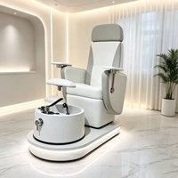 Fauteuil de pédicure spa électrique lumineux et réglable avec système de jets sans tuyauterie pour salons de manucure et spas de beauté