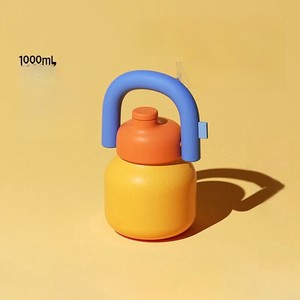 Bình giữ nhiệt bằng thép không gỉ dung tích lớn 1000ml trẻ em và học sinh mùa hè du lịch ngoài trời uống Bộ đồ ăn - Product Image 1