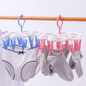 Hot Selling Petal Shape Multifunctional Plastic Sock Drying <b>Hanger</b> with 12pegs - Product Image 3