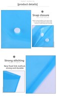 Porte-documents en plastique PP A4 coloré avec bouton-pression pour l'école et le bureau, idéal pour organiser les papiers d'imprimante et les documents
