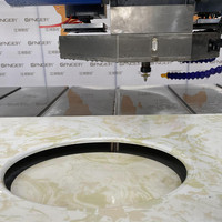 Scie à pont CNC 5 axes pour la découpe de dalles de marbre et le perçage de trous pour comptoirs