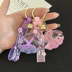 <span class=keywords><strong>Netflix</strong></span> dibujos animados <span class=keywords><strong>chica</strong></span> corazón flor de cerezo estrella de mar en aceite leche té taza botella flotante llavero estudiante mochila colgante - Product Image 5