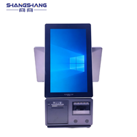 Sistema POS de Autoservicio de 15.6 Pulgadas, Dispositivo con Caja Registradora Android, Pantalla Táctil Dual, Impresora Térmica Integrada de 80 mm y Escáner