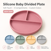 Ensemble de salle à manger en silicone pour enfants comprenant des assiettes, des bols et des cuillères-Autres fournitures d'alimentation pour bébés