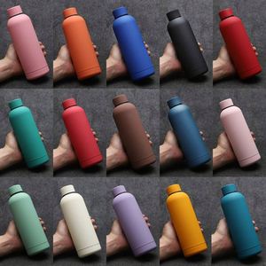 Factory 500ml 17oz Travel Sports <b>Double</b> <b>Wall</b> Vacuum Yoga Custom logo Stainless Steel Rubber Paint Promotional Gift Water Bottle - Product Image 6