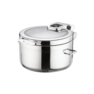 Chauffe-plat électrique Liyunda Luxurious Chafer Series 6L 11L rond en <span class=keywords><strong>acier</strong></span> inoxydable 304 argenté avec couvercle amovible - Product Image 4