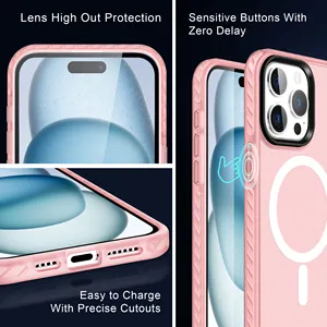 Rugged Protective Mobile Phone Cover For IPhone 14 Pro Max Defend Magnetic Case Support Wireless Charging