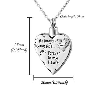 Ya no está a mi lado ... Collar de cremación de piedra de nacimiento de 12 piezas Colgante de urna de cenizas (plata) - Product Image 2