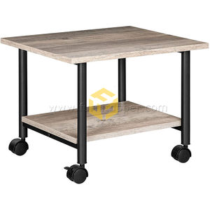 Support pour <span class=keywords><strong>imprimante</strong></span> à roulettes en métal et bois à 2 niveaux Table d'<span class=keywords><strong>imprimante</strong></span> pour télécopieur Table d'extrémité mobile de salon - Product Image 5