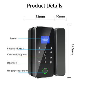 Xsdts A16 tuya Bluetooth 6-in-1 ổ khó<span class=keywords><strong>a</strong></span> thông minh mở khó<span class=keywords><strong>a</strong></span> cử<span class=keywords><strong>a</strong></span> kính với mật khẩu vân tay thẻ IC ứng dụng điều khiển từ xa hoặc chì<span class=keywords><strong>a</strong></span> khó<span class=keywords><strong>a</strong></span> - Product Image 5