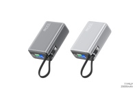 Nouvelle batterie externe 25000mah PD100W Charge rapide Câble intégré Batterie externe de grande capacité Chargeur portable pour iPhone Ordinateur portable
