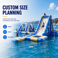 Modèle de toboggan gonflable géant personnalisé, PVC imperméable pour l'extérieur, avec base gonflable, adapté aux parcs d'attractions marins