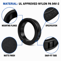 OUORO Seri SB  Penjepit Kabel Plastik Hitam Nylon66 Zhejiang