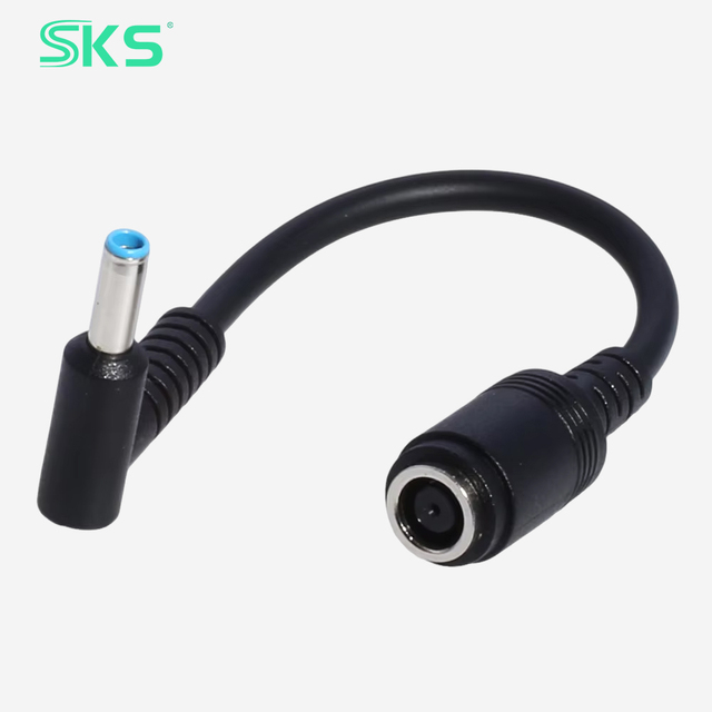 DC Power Adapter Cable 7450 Female to 4530 Male Right Angled Short Cable for Laptop Computer Printer with Fast Charging