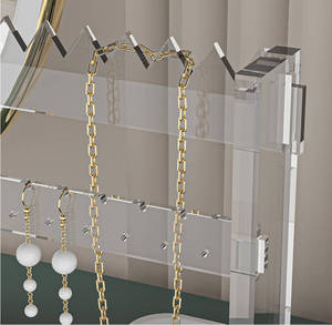 Hot bán rõ ràng Acrylic <span class=keywords><strong>Modular</strong></span> đồ trang sức hiển thị Vòng cổ Organizer đứng cho hiển thị - Product Image 5