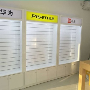 Acrylic hiển thị đứng bằng gỗ điện thoại di động Phụ Kiện hiển thị kệ giá điện thoại di động cửa hàng đồ nội thất - Product Image 1