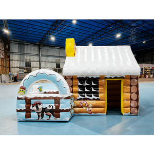 Nouvelle structure gonflable de Noël sur le thème des fêtes d'hiver avec toboggan pour événements, certifiée sûre - Product Image 3