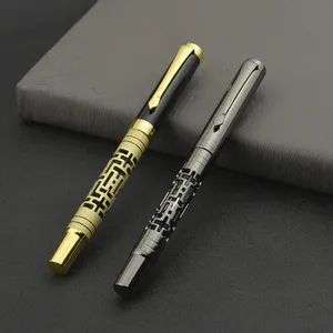 新型定制标志新奇个性化奢华时尚金属钢笔经典铜钢笔花式钢笔