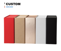 Boîtes magnétiques d'emballage en carton rigide de luxe à fermeture magnétique de qualité supérieure avec logo personnalisé Boîte cadeau en papier noir mat